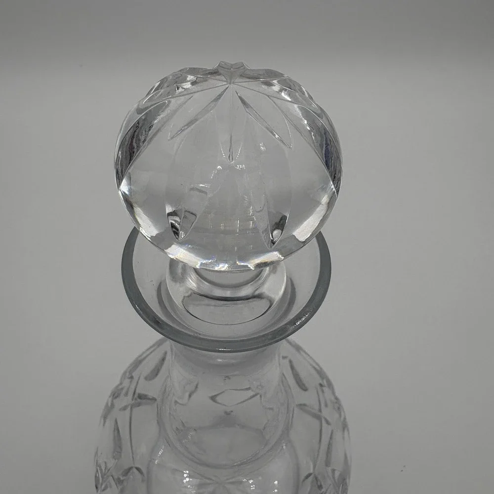 Vintage 24% Lead Crystal‎ Cut Glass Wine Decanter With Stopper 10